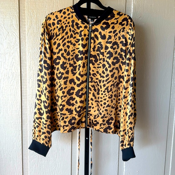 Calligraphie Jackets & Blazers - NWT Leopard Print Bomber Jacket